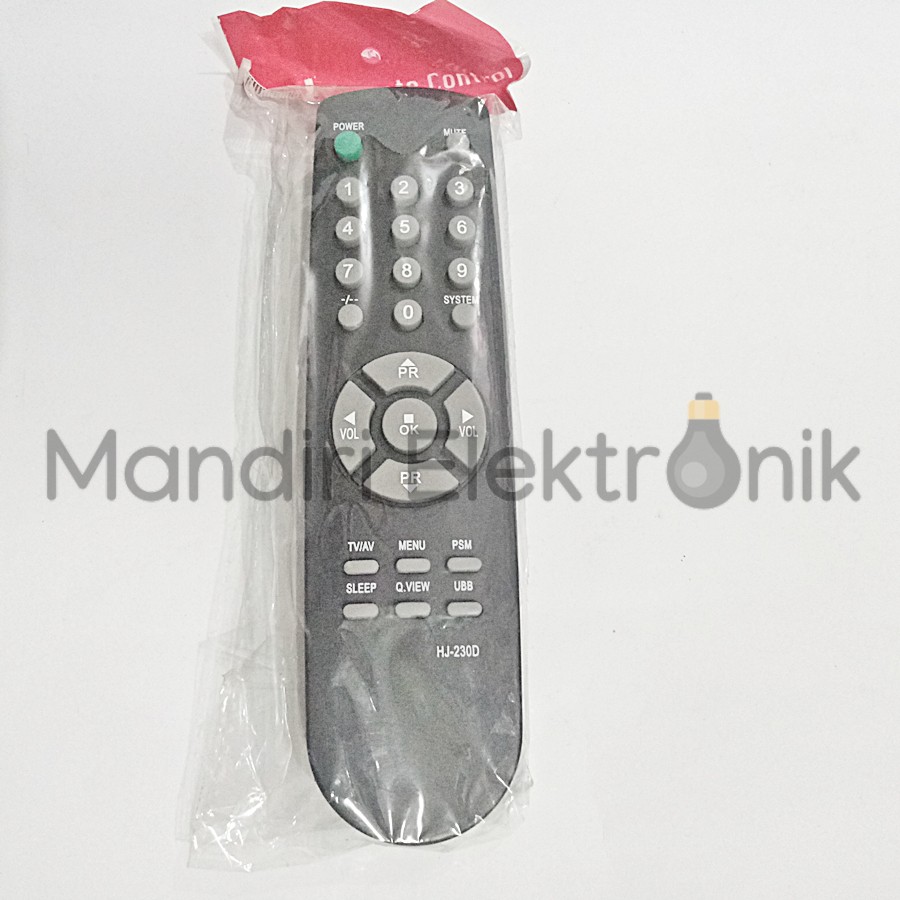 Remot TV Tabung merk LG 230D - Remot TV LG Tabung Lama - Remot TV LG Hitam Tabung