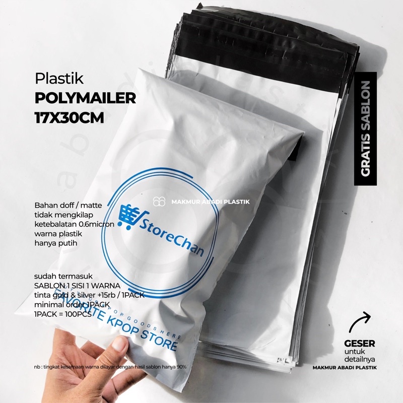 Jual Sablon Plastik Polymailer 17cm Shopee Indonesia 3431