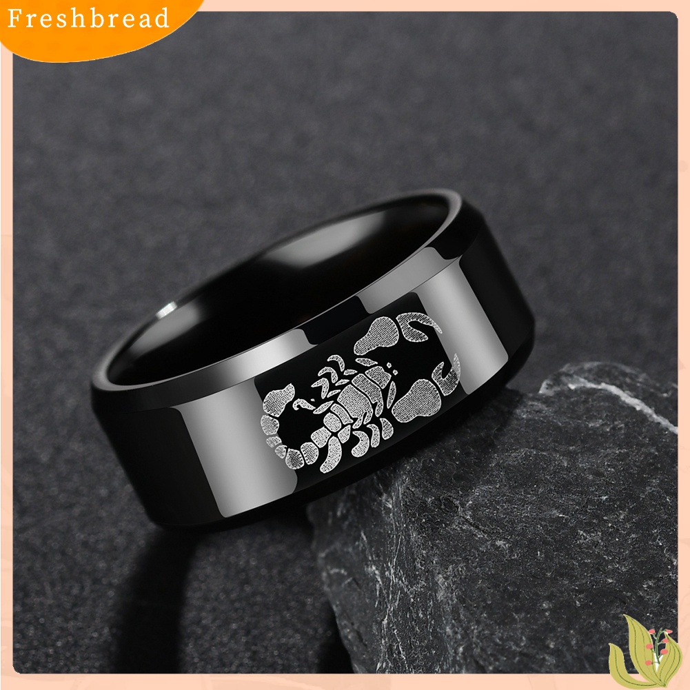 [TERLARIS]Trendy Alloy Men Ring Cool Gothic Hip Hop Scorpion Lion Pattern Jewelry Band