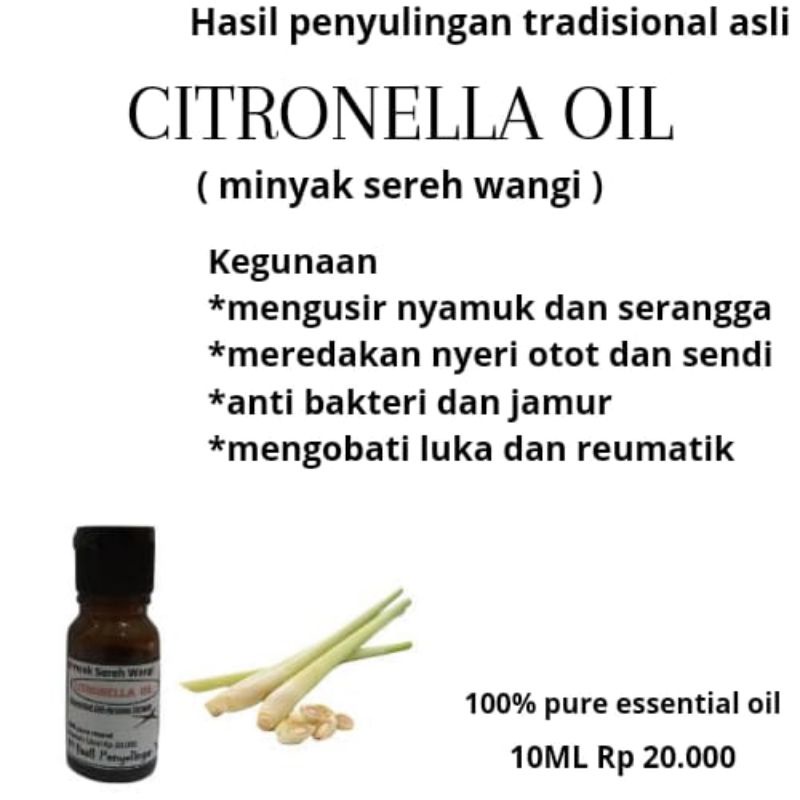 minyak sereh wangi ( Citronella Oil ) Essential Oil