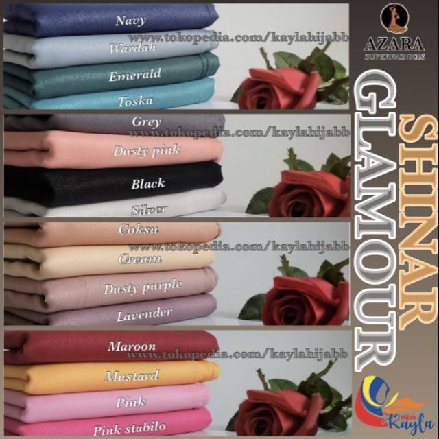 Hijab Segiempat Shinar Glamour Glitter Premium Quality