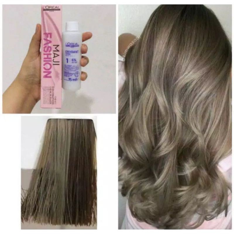 Light ash blonde , cat rambut loreal majifashion maji fashion 9.11 , pewarna rambut
