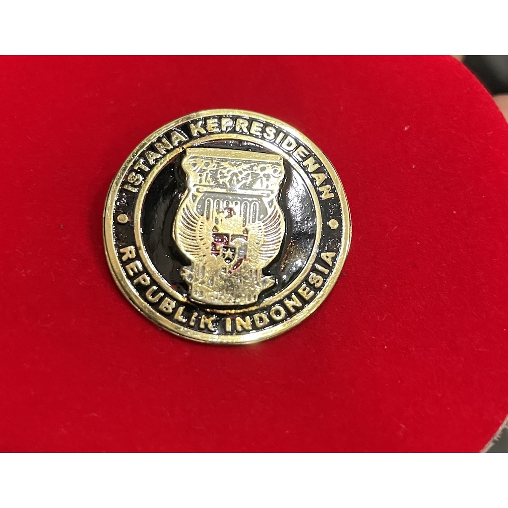 Pin Istana Kepresidenan Full Hitam | Pin Istana Presiden 2,5 cm Bulat