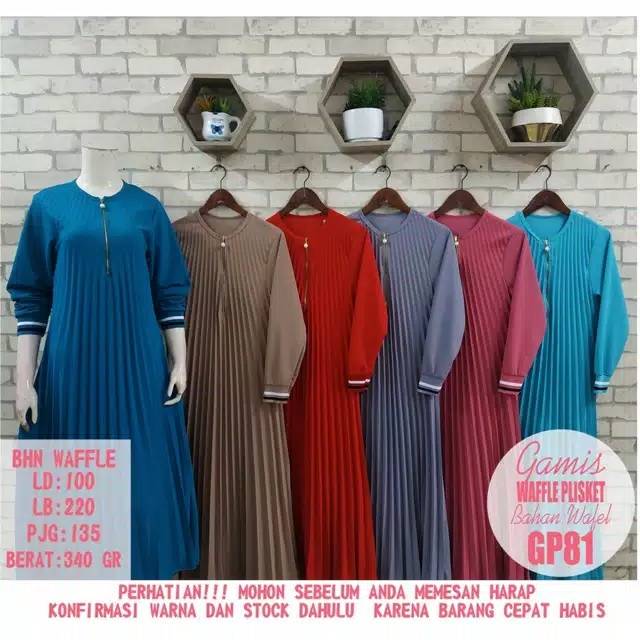 Gamis plisket moscrep