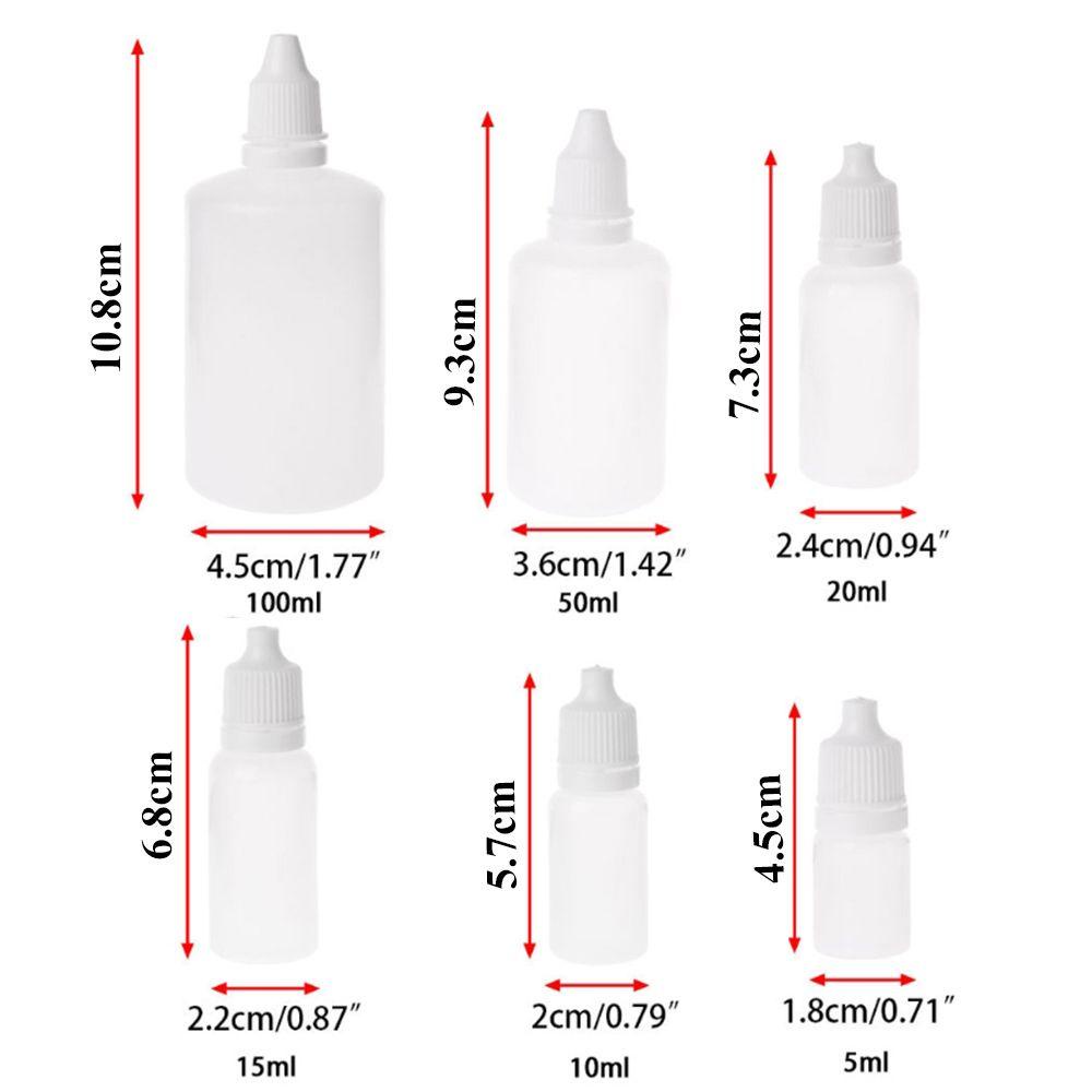 Suyo 1/5pcs 5/10 /15 /20 /50/100ml Botol Pencet Scrapbooking Tetes Mata Cairan Sample Kertas Quilling