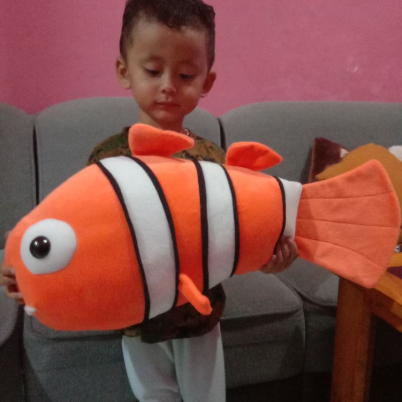 BONEKA IKAN NEMO BESAR KARAKTER BINATANG KARTUN MAINAN ANAK KADO SOUVENIR