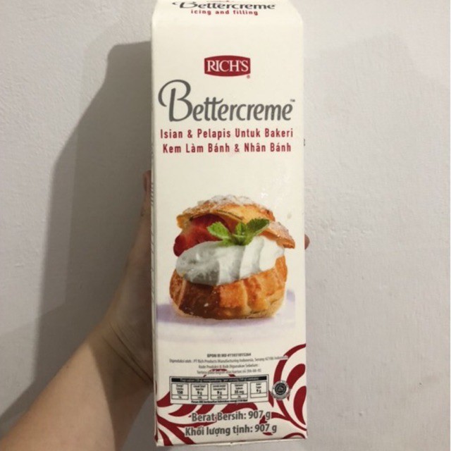 BetterCreme Richs 907 Gr / Butter Cream Richs / Better Creme Richs / Rich