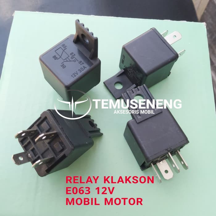 Relay Kaki 4 Klakson Keong Dc Murah 12V 30A E063 Mobil Motor Universal