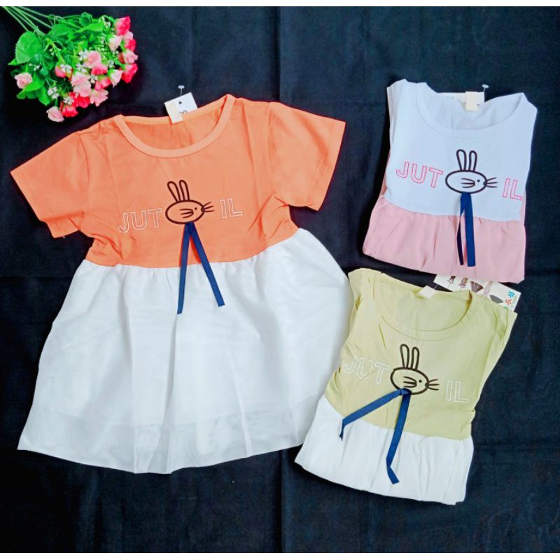 Dress Bayi 6-12 bulan, 12-18bulan, 18-24 bulan Import Jutil / Dress Tutu Bayi Halus 6 bulan 7 bulan 