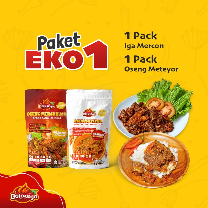 PAKET EKO 1 (1 OSENG IGA &amp; 1 OSENG METEYOR) @200 GRAM