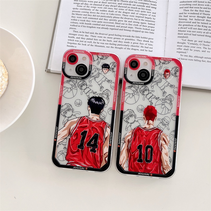 Soft Case Pelindung Lensa Anti Jatuh Desain anime SLAM DUNK Untuk iPhone 13 Pro MAX 12 11 X XR XS MAX 7 8 Plus