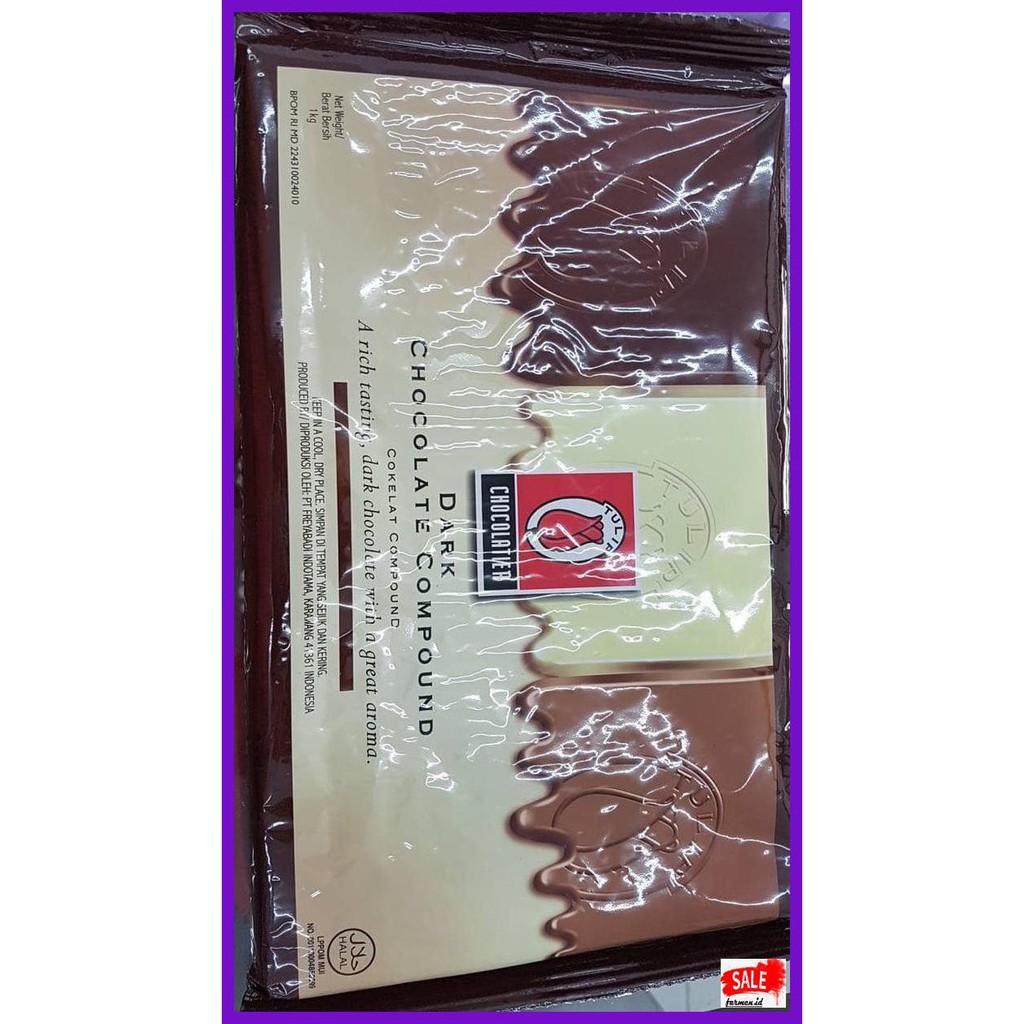 

SAKMACOKLAT- TULIP DARK CHOCOLATE COMPOUND 1KG -MAKANAN-MINUMAN.