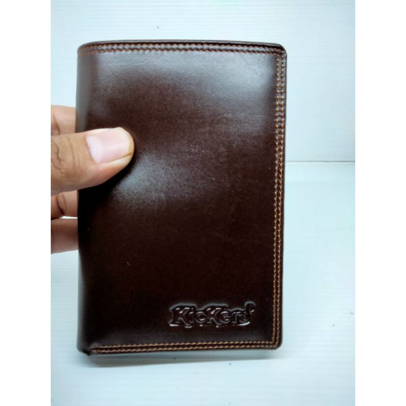 DOMPET KULIT ASLI PRIA  3/4 EMBOS KICKERS (FULL KULIT LUAR DAN DALAM )