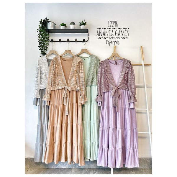 Dress Rompi Brukat Anania by Papermea