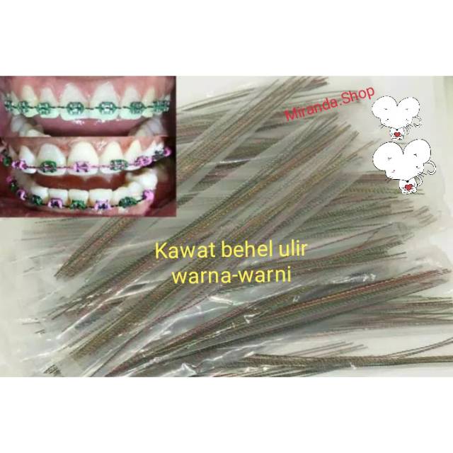 Kawat behel ulir warna-warni 1 pac = 11 pcs