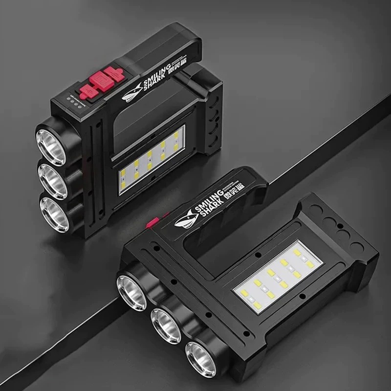 Senter LED Flashlight Torch Waterproof USB Rechargeable 3 XPE COB -- LINTEMAS
