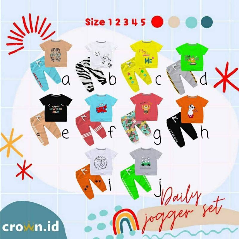 Setelan daily jogger crown.id