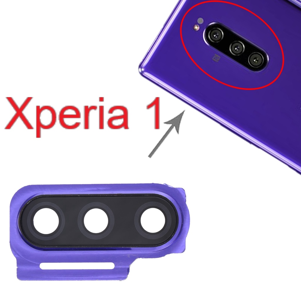 Lensa Kaca Kamera Belakang Plus Frame - Sony Xperia 1 - J8110 - J8170 - J9110 - J9150 - SOV40 - SO-03L - 802SO - Docomo