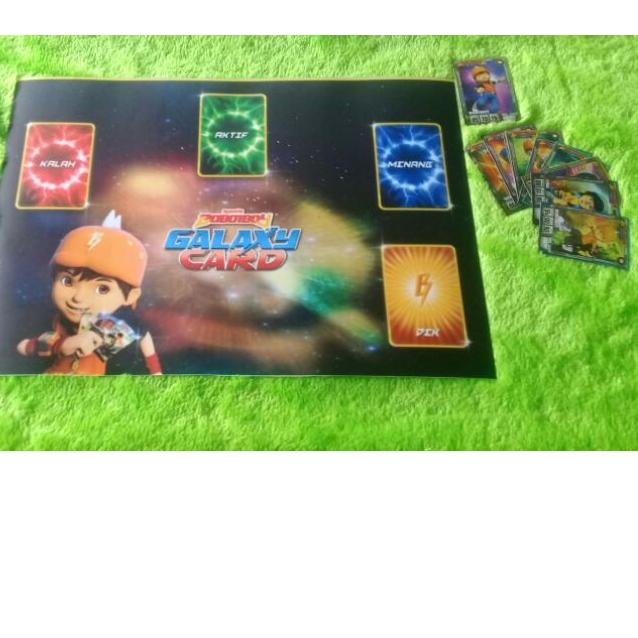 ● Dek Arena Bertarung Boboiboy Galaxy Card Waterproof Anti Pudar + ALBUM ۝