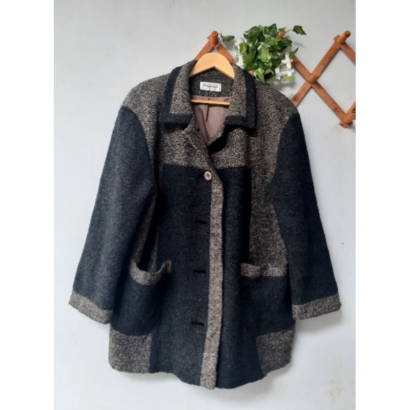 jaket wool wanita preloved