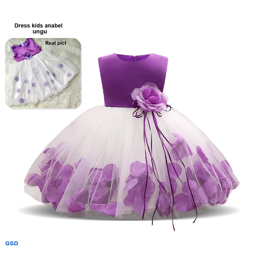 Jf - Dress Pesta Anak Umur 3-6 Thn Gaun Ulang Tahun Anak Cewe Dress Anabel Kids
