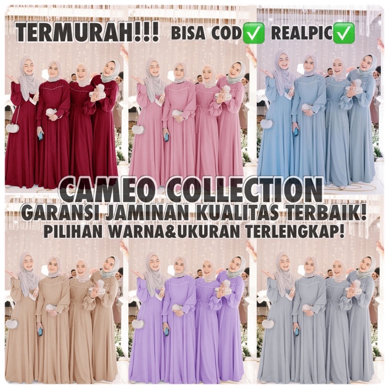 ( COD ) MAXI LUNARA GAMIS MOSCREPE DRESS MUSLIM MAXI DRESS SERAGAM UNDANGAN PERNIKAHAN BRIDESMAID BA