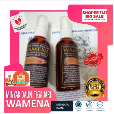 [ COD] Minyak Wamena Cap Daun Tiga Jari / Wamena oil / Wamena Original / Wamena Obat Pembesar Penis 