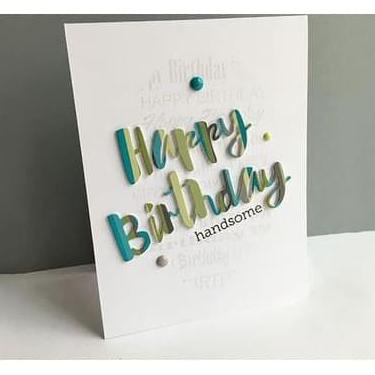 

Cutting Dies - Letter "Happy Birthday" 90X63Mm