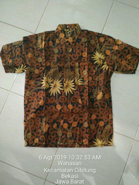 Terlaris Promo Awal Tahun Sale Batik Hrb026 Kenongo Hem Pendek