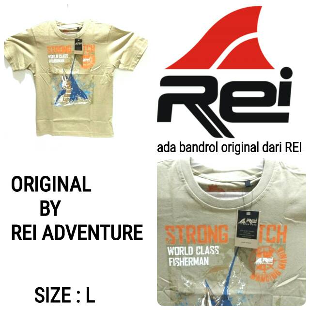 Kaos pria outdoor t-shirt rei original size L