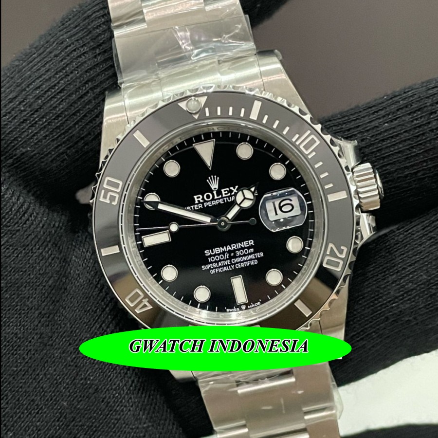 Big Promo  Jam Tangan Pria Branded Rolex Submariner Black Dial Diameter 41mm 126610LN 904L VSF 1:1 S