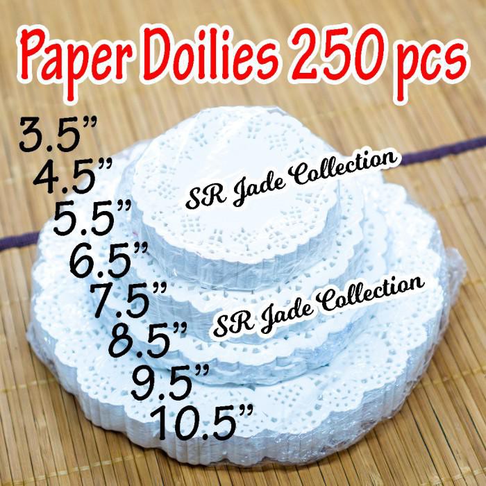 Paper Doilies 250 Pc Paper Doyleys Kertas Tatakan Kue Alas Toples Inch - 3.5 Inch