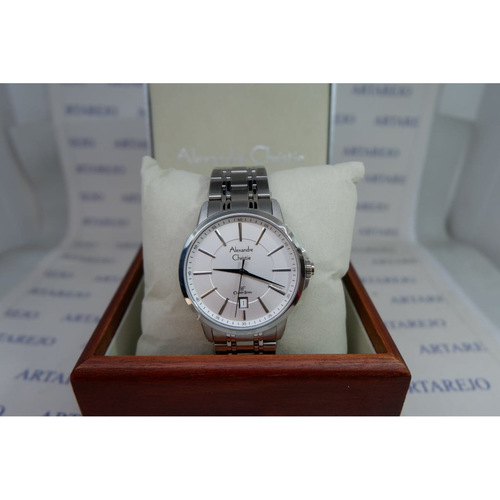 JAM TANGAN PRIA ALEXANDRE CHRISTIE AC 8636 SILVER ORIGINAL