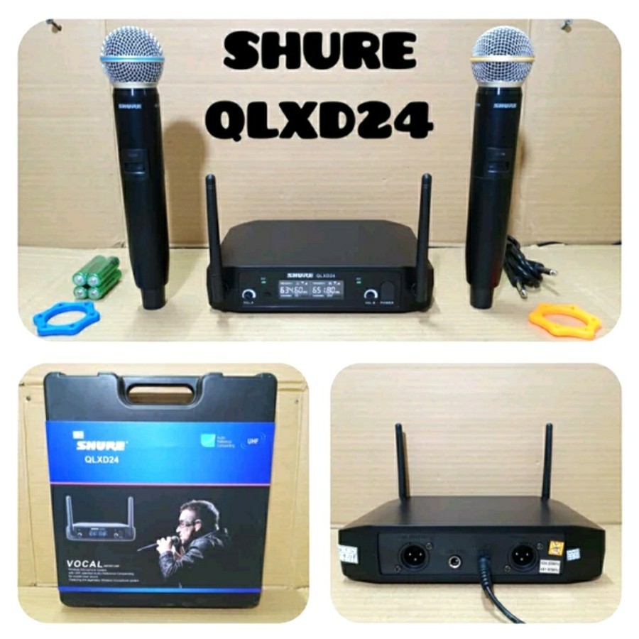 Mic Wireless Handheld Shure QLXD24 / QLXD 24 Vocal Artis UHF