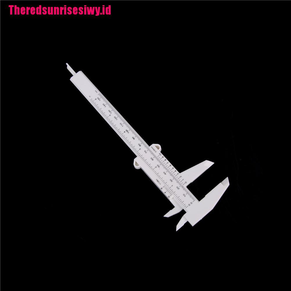 【Theredsunrisesiwy.id】6 Inch 150mm Plastic Ruler Sliding Gauge Vernier Caliper Jewelry Measuring tool