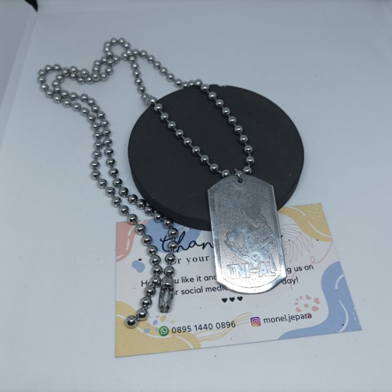 Kalung Logo TNI AL (Stainless Asli)