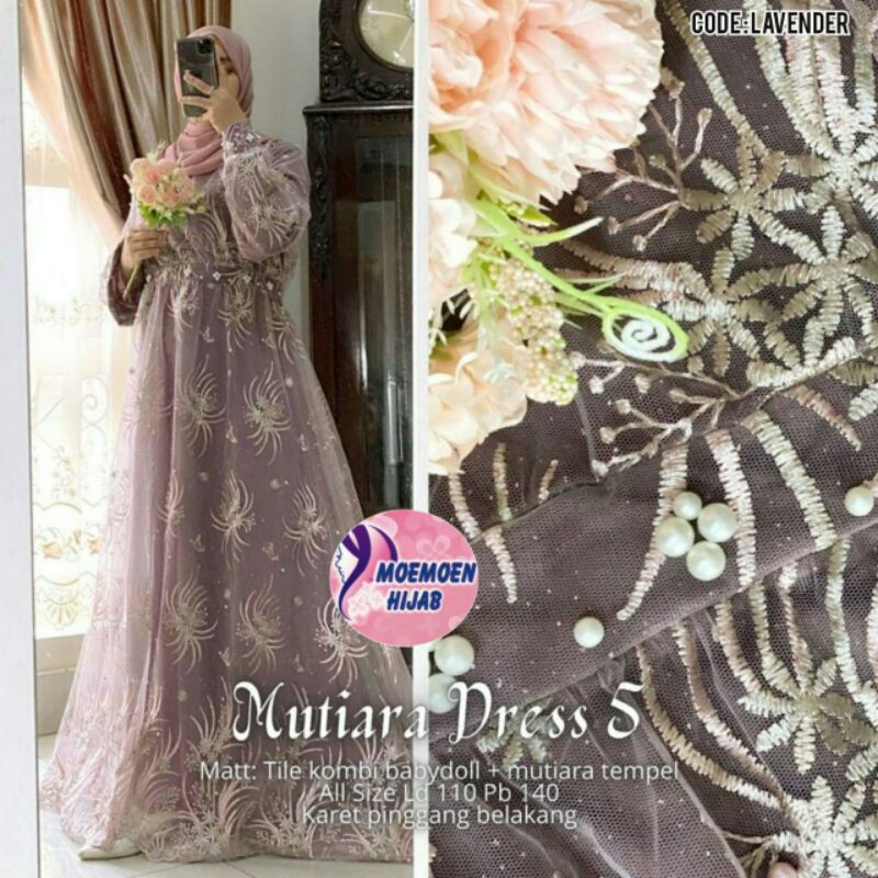 DRESS pesta Mutiara