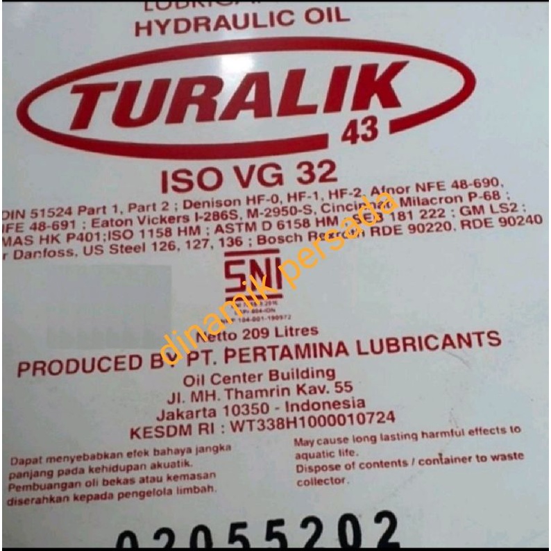 Oli TURALIK 43 ISO VG 32