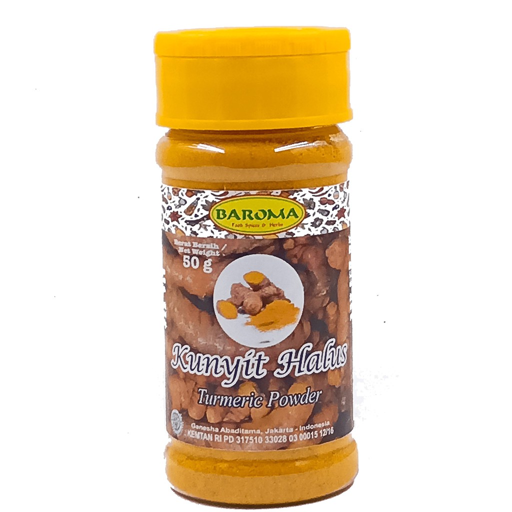 

Kunyit Halus / Turmeric Powder 50g - Baroma Bumbu Rempah JSR 100%