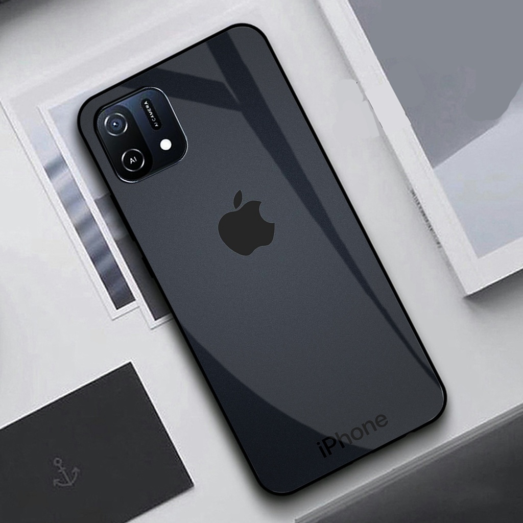 Softcase Glass Oppo A16K A16e [G105] - Softcase Mirror - Softcase Kaca Oppo A16e - Softcase Glass - 