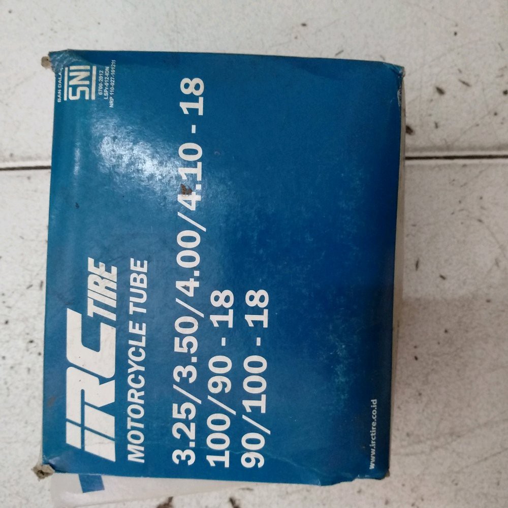 Ban Dalam IRC 325  / 350 / 400 / 410 ring 18 crf 150 belakang tiger original