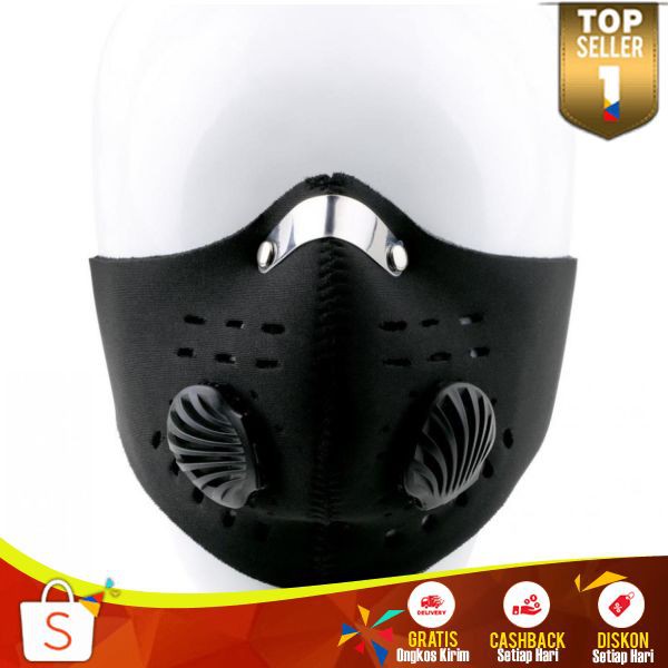 Masker Motor Filter Anti Polusi Masker Penutup Mulut Hidung Murah Perlengkapan Pengendara Motor