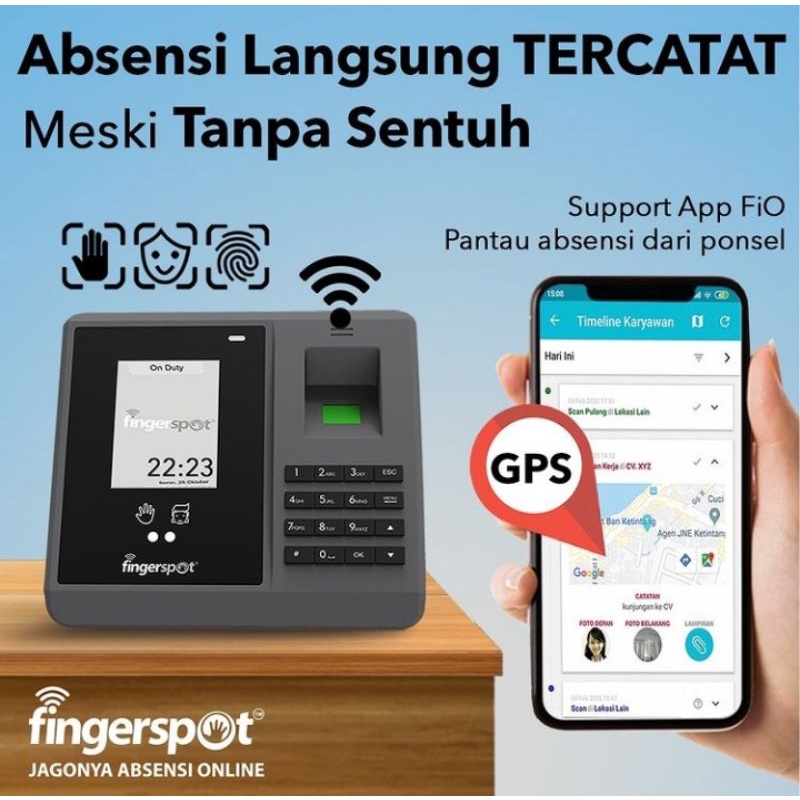 Fingerspot Revo WFV 208BNC mesin absensi wajah telapak tangan touchless vein scanning fingerspot revo wfv 208 bnc mesin absensi wifi mesin absensi online fingerprint