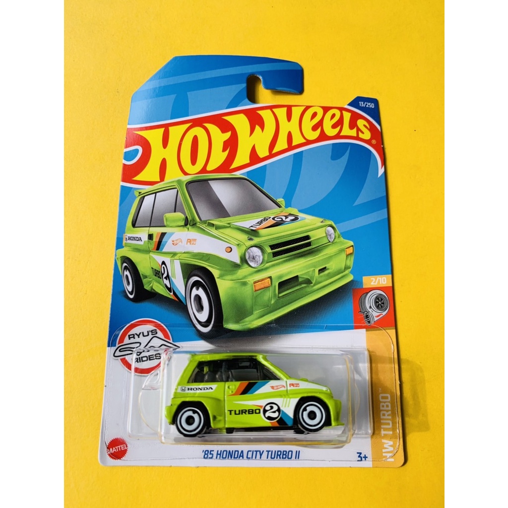 HOTWHEELS HOT WHEELS 85 HONDA CITY TURBO II HIJAU HW TURBO LOT B 2022 DIECAST MINIATUR MOBIL MAINAN 