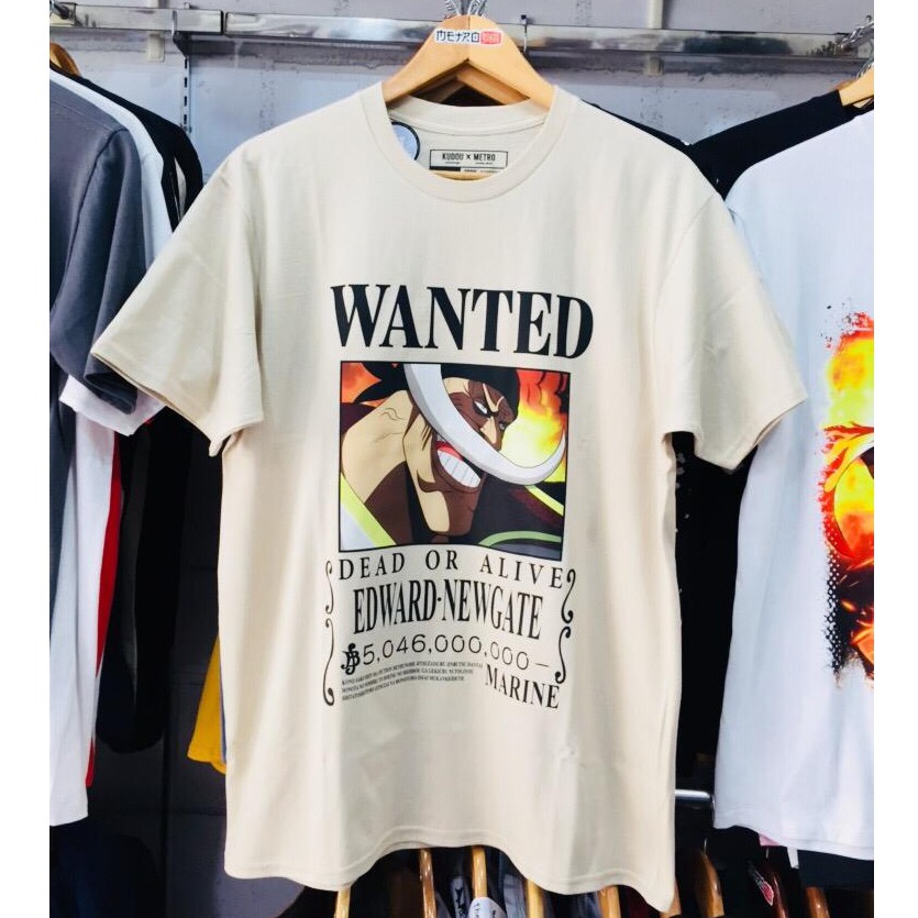 Tshirt Edward Negate Wanted Shirohige Cream Anime Manga One Piece