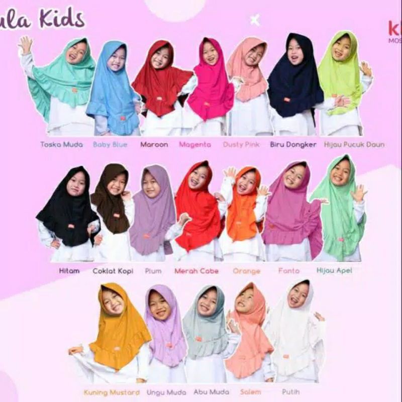 ALULA KIDS BY KHAYR MOSWEAR HIJAB KAOS HIJAB INSTAN ANAK