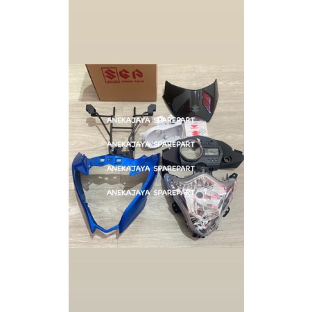 PAKET BATOK LAMPU HEADLAMP BIRU GP FULL SET SATRIA FU 150 FACELIFT ASLI SGP