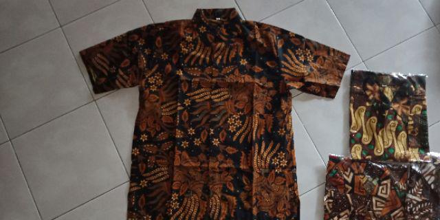 Risna Batik Hrb04 Kemeja Batik Pria Lengan Pendek Katun Primis Premium Halus Adem M L Xl