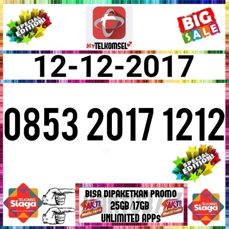 TELKOMSEL 12 12 12 DESEMBER 2017 SAKTI COMBO UNLIMITED