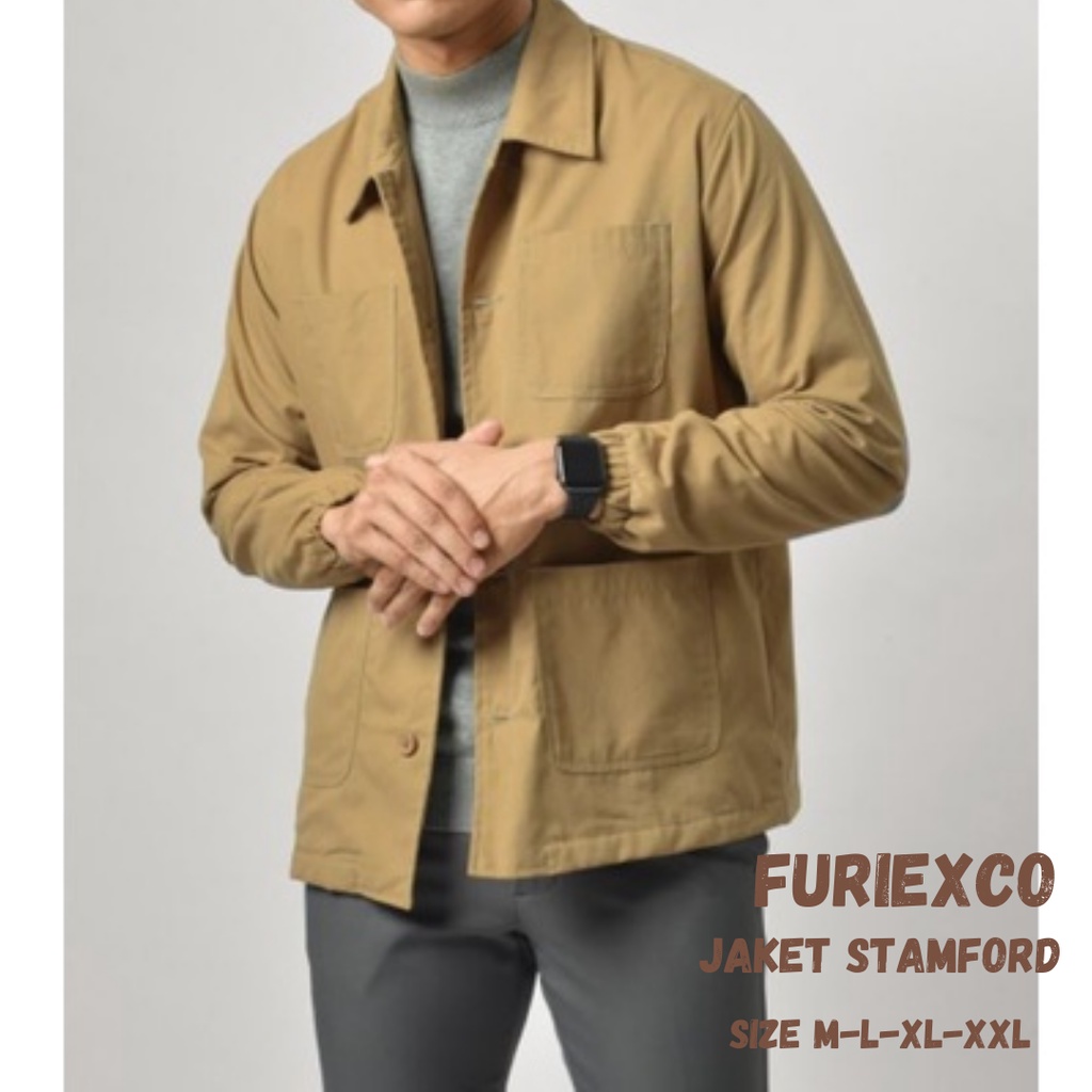 Jaket Stamford Canvas Pria / Stamford Jacket / Jaket Casual / Jaket Pria